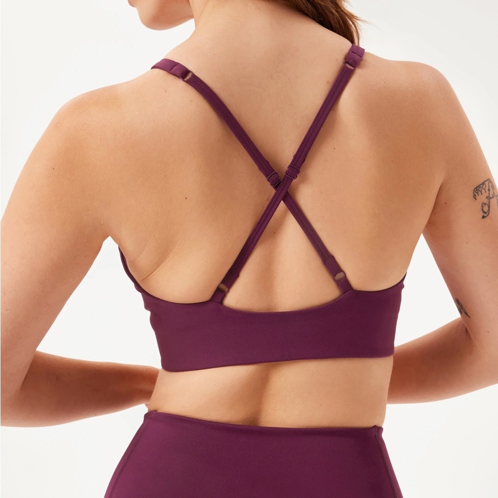 Girlfriend Collective Essential Topanga Bra in Plum